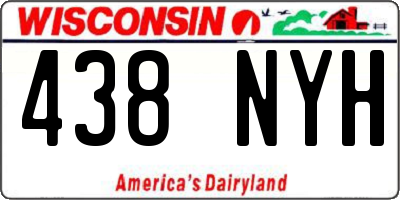 WI license plate 438NYH