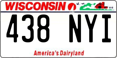 WI license plate 438NYI