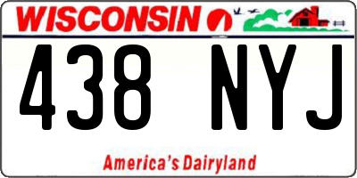 WI license plate 438NYJ