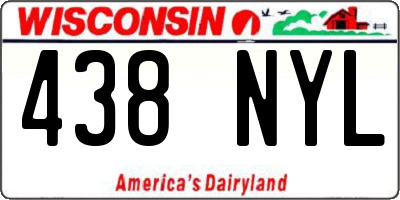 WI license plate 438NYL