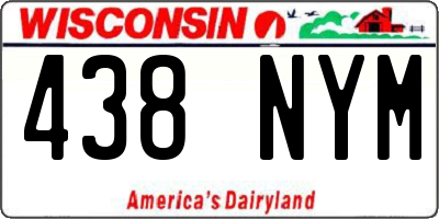 WI license plate 438NYM