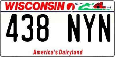 WI license plate 438NYN