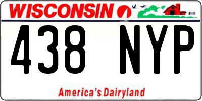 WI license plate 438NYP