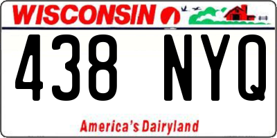 WI license plate 438NYQ
