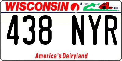 WI license plate 438NYR