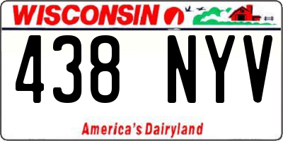 WI license plate 438NYV