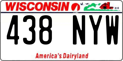 WI license plate 438NYW