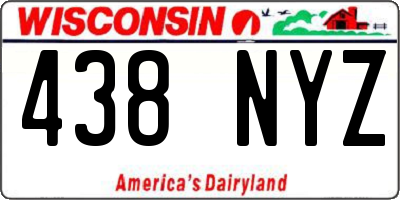 WI license plate 438NYZ
