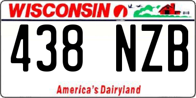 WI license plate 438NZB