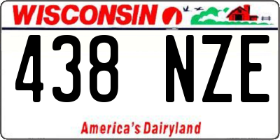 WI license plate 438NZE