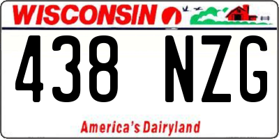 WI license plate 438NZG