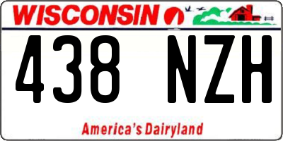 WI license plate 438NZH