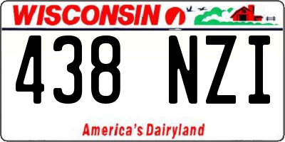 WI license plate 438NZI