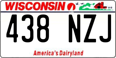 WI license plate 438NZJ