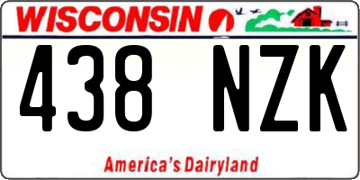 WI license plate 438NZK
