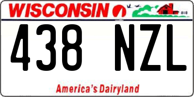 WI license plate 438NZL