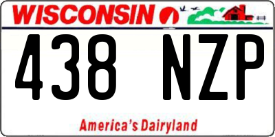 WI license plate 438NZP
