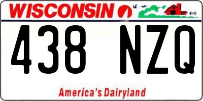 WI license plate 438NZQ