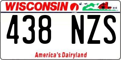 WI license plate 438NZS