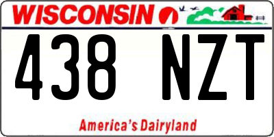 WI license plate 438NZT