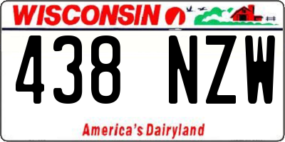 WI license plate 438NZW