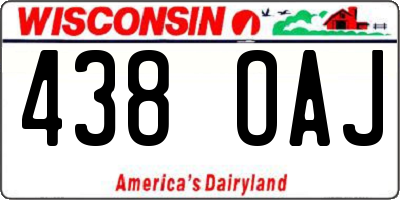 WI license plate 438OAJ