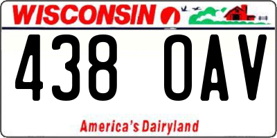 WI license plate 438OAV