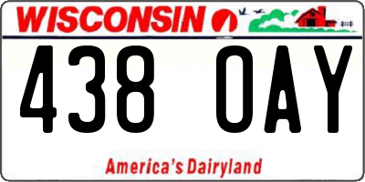 WI license plate 438OAY