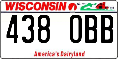 WI license plate 438OBB
