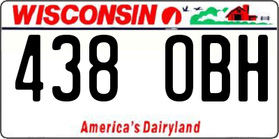 WI license plate 438OBH