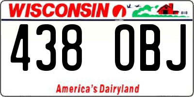 WI license plate 438OBJ