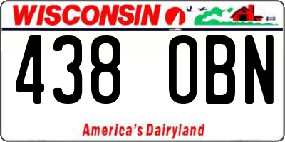 WI license plate 438OBN