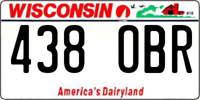 WI license plate 438OBR