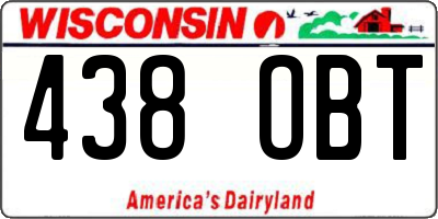 WI license plate 438OBT