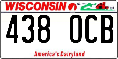WI license plate 438OCB