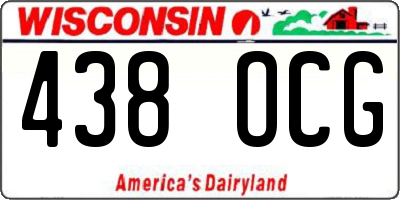 WI license plate 438OCG