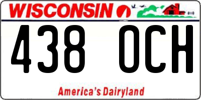 WI license plate 438OCH