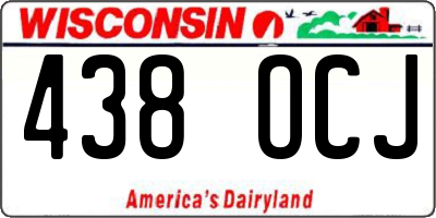 WI license plate 438OCJ