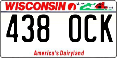 WI license plate 438OCK