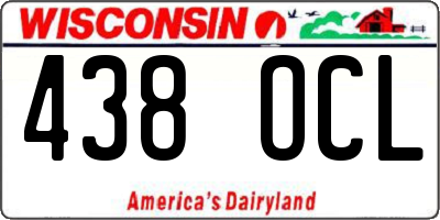 WI license plate 438OCL