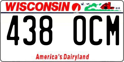 WI license plate 438OCM