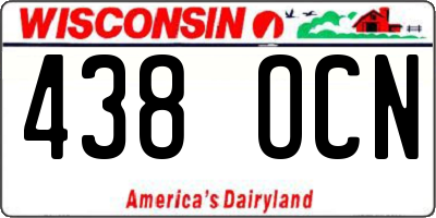 WI license plate 438OCN