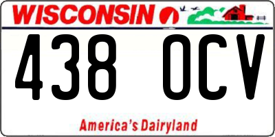 WI license plate 438OCV