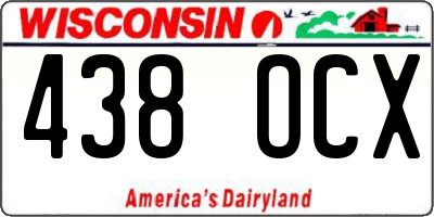 WI license plate 438OCX