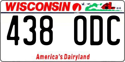 WI license plate 438ODC
