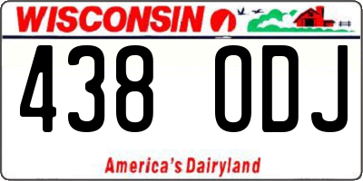 WI license plate 438ODJ