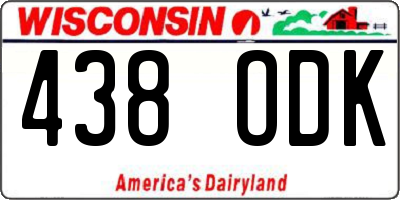 WI license plate 438ODK