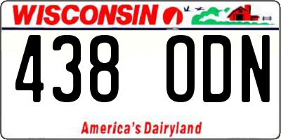 WI license plate 438ODN