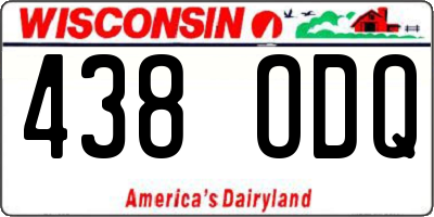 WI license plate 438ODQ