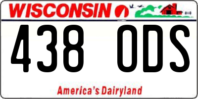 WI license plate 438ODS